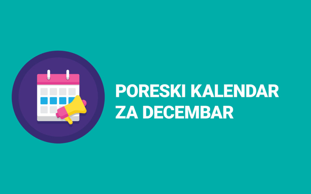 Poreski kalendar decembar 2019