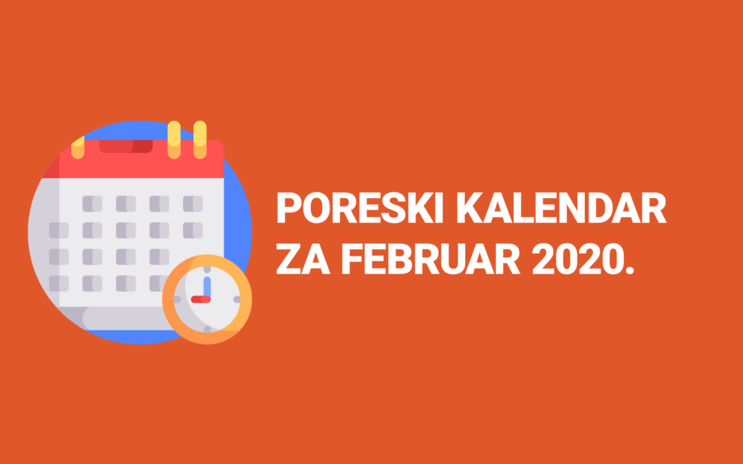 Poreski kalendar februar 2020