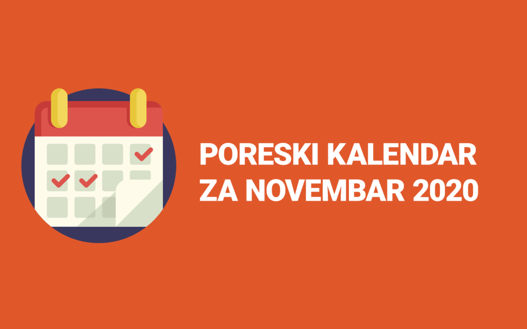 Poreski kalendar novembar 2020
