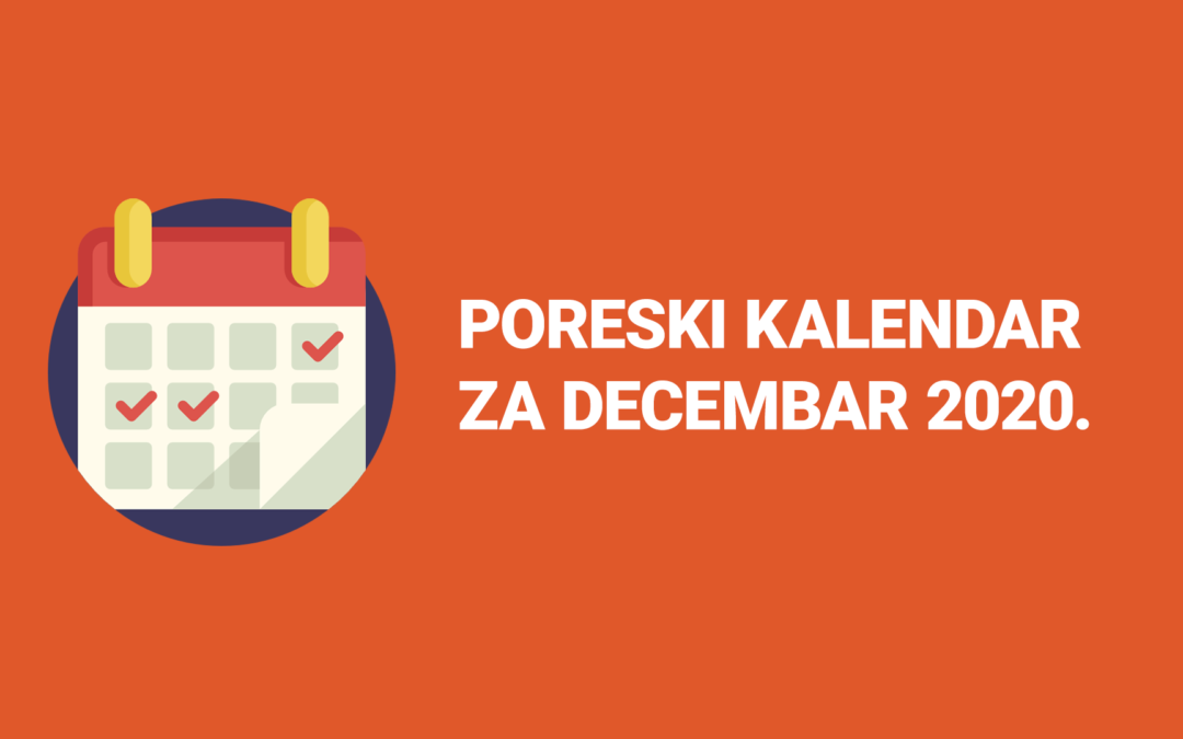 Poreski kalendar decembar 2020